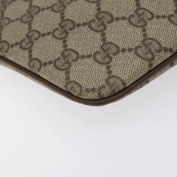 GUCCI GG Supreme Web Sherry Line Bag PVC Beige Gold 904 02 047 Auth 125707