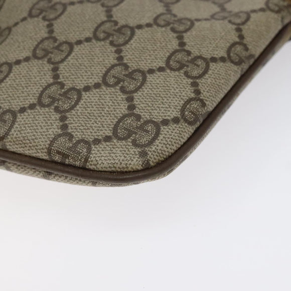 GUCCI GG Supreme Web Sherry Line Bag PVC Beige Gold 904 02 047 Auth 125707