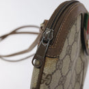 GUCCI GG Supreme Web Sherry Line Bag PVC Beige Gold 904 02 047 Auth 125707-9