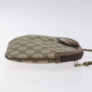 GUCCI GG Supreme Web Sherry Line Bag PVC Beige Gold 904 02 047 Auth 125707-3