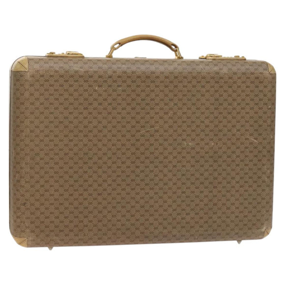 GUCCI Micro GG Supreme Attache case Hand Bag PVC Beige Auth 125708