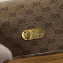 GUCCI Micro GG Supreme Attache case Hand Bag PVC Beige Auth 125708-18