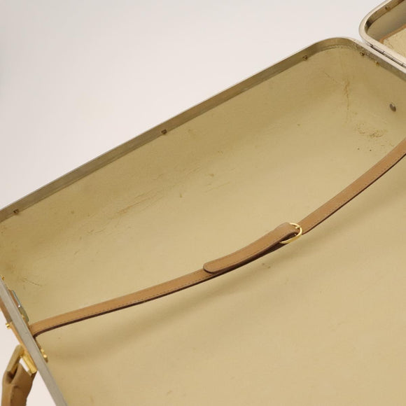 GUCCI Micro GG Supreme Attache case Hand Bag PVC Beige Auth 125708