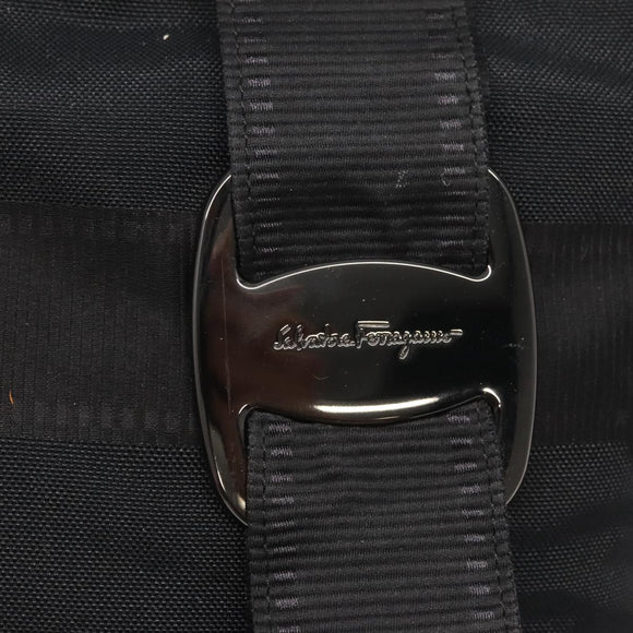 Salvatore Ferragamo Tote Bag Canvas Black Auth 125709
