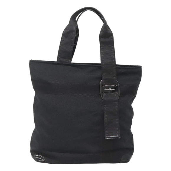 Salvatore Ferragamo Tote Bag Canvas Black Auth 125709