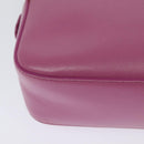 Salvatore Ferragamo Chain Shoulder Bag Safiano Leather Pink Gold Auth 125710-15