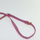 Salvatore Ferragamo Chain Shoulder Bag Safiano Leather Pink Gold Auth 125710-8