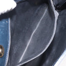 Salvatore Ferragamo Chain Shoulder Bag Leather Navy Gold Auth 125711-11