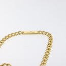 Salvatore Ferragamo Chain Shoulder Bag Leather Navy Gold Auth 125711-8