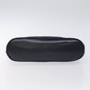 Salvatore Ferragamo Chain Shoulder Bag Leather Navy Gold Auth 125711-5