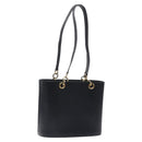 Salvatore Ferragamo Tote Bag Leather Black Gold Auth 125712-1