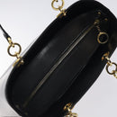 Salvatore Ferragamo Tote Bag Leather Black Gold Auth 125712-6