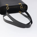 Salvatore Ferragamo Tote Bag Leather Black Gold Auth 125712-7