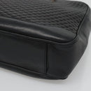 BALLY Hand Bag Leather Black Gold Auth 125714-9