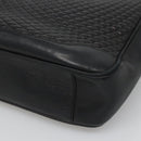 BALLY Hand Bag Leather Black Gold Auth 125714-15