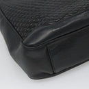 BALLY Hand Bag Leather Black Gold Auth 125714-16