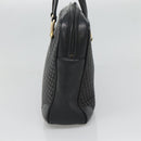 BALLY Hand Bag Leather Black Gold Auth 125714-4