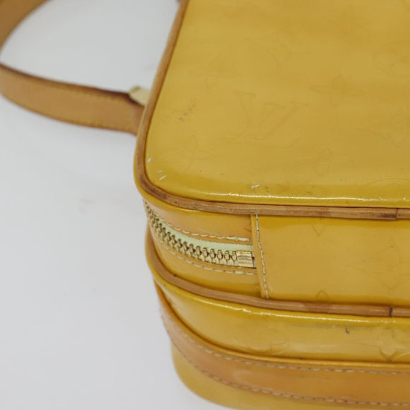 LOUIS VUITTON Monogram Vernis Wooster Bag Lime Yellow M91075 LV Auth 125717