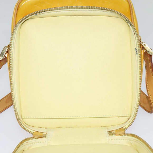 LOUIS VUITTON Monogram Vernis Wooster Bag Lime Yellow M91075 LV Auth 125717