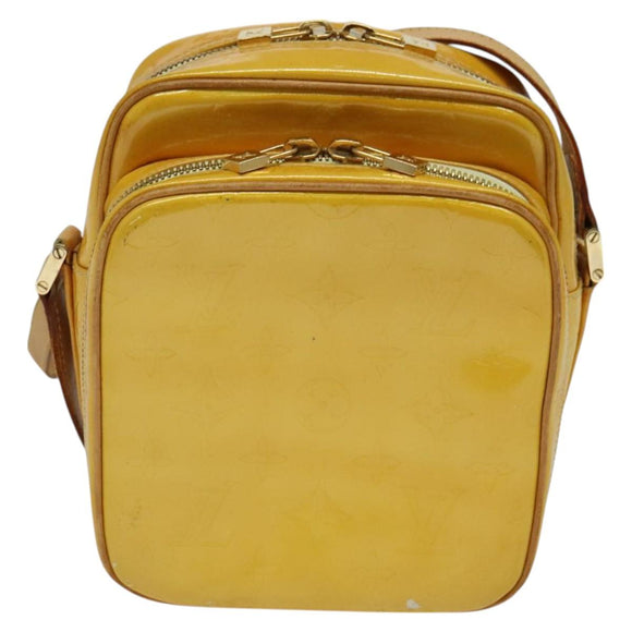 LOUIS VUITTON Monogram Vernis Wooster Bag Lime Yellow M91075 LV Auth 125717