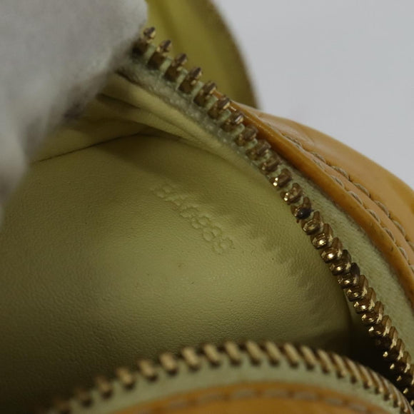 LOUIS VUITTON Monogram Vernis Wooster Bag Lime Yellow M91075 LV Auth 125717