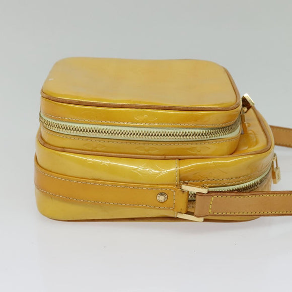 LOUIS VUITTON Monogram Vernis Wooster Bag Lime Yellow M91075 LV Auth 125717