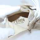 FENDI Sneakers Suede Beige Auth 125724-11