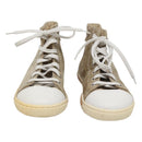 FENDI Sneakers Suede Beige Auth 125724-2