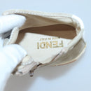 FENDI Sneakers Suede Beige Auth 125724-21