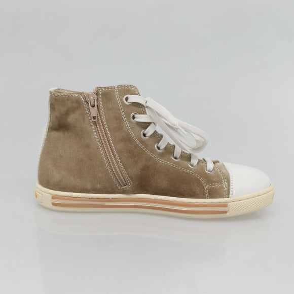 FENDI Sneakers Suede Beige Auth 125724