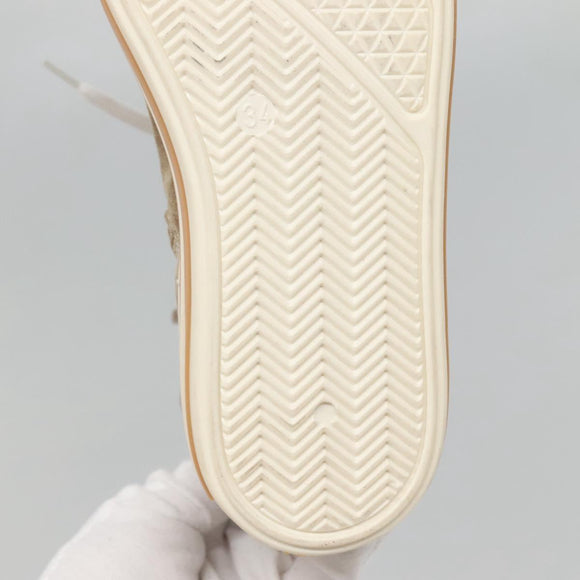 FENDI Sneakers Suede Beige Auth 125724