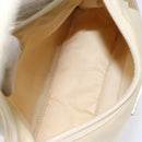 PRADA Hand Bag Nylon Beige Silver Auth 125727-17