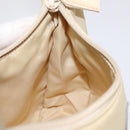 PRADA Hand Bag Nylon Beige Silver Auth 125727-18