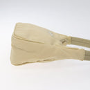 PRADA Hand Bag Nylon Beige Silver Auth 125727-4