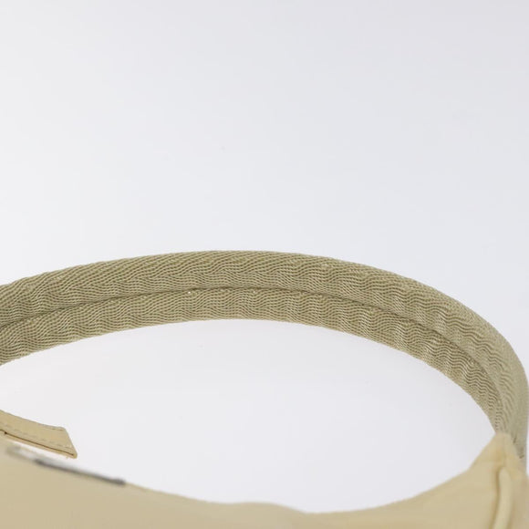PRADA Hand Bag Nylon Beige Silver Auth 125727
