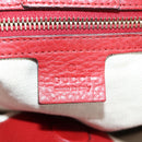GUCCI Bamboo Hand Bag Leather 2way Red Gold 323660 Auth 125733-18