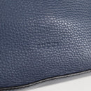 GUCCI Bamboo Hand Bag Leather 2way Blue Gold 387613 Auth 125734-14