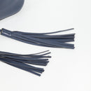 GUCCI Bamboo Hand Bag Leather 2way Blue Gold 387613 Auth 125734-15