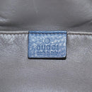 GUCCI Bamboo Hand Bag Leather 2way Blue Gold 387613 Auth 125734-17