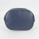 GUCCI Bamboo Hand Bag Leather 2way Blue Gold 387613 Auth 125734-9