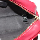FENDI Zucca Shoulder Bag Leather Red Gold Auth 125736-16