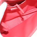 FENDI Chain Shoulder Bag Leather Pink Silver Auth 125738-18