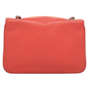 FENDI Chain Shoulder Bag Leather Pink Silver Auth 125738-3