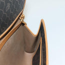 Christian Dior Honeycomb Canvas Chain Shoulder Bag PVC Black Gold Auth 125740-18