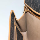 Christian Dior Honeycomb Canvas Chain Shoulder Bag PVC Black Gold Auth 125740-19