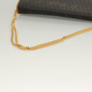 Christian Dior Honeycomb Canvas Chain Shoulder Bag PVC Black Gold Auth 125740-7