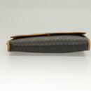 Christian Dior Honeycomb Canvas Chain Shoulder Bag PVC Black Gold Auth 125740-5