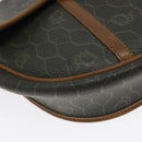 Christian Dior Honeycomb Canvas Shoulder Bag PVC Green Gold Auth 125741-11