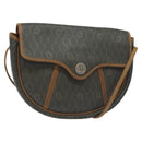 Christian Dior Honeycomb Canvas Shoulder Bag PVC Green Gold Auth 125741-1