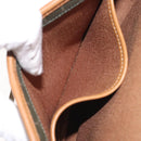 Christian Dior Honeycomb Canvas Shoulder Bag PVC Green Gold Auth 125741-20